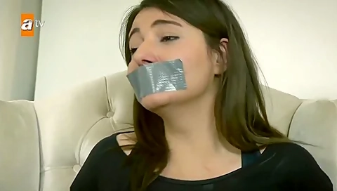 Turkish Actress Sude Dogar Blindfolded Cleave Gagged