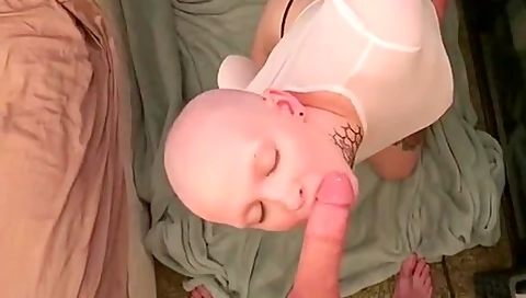 Bald Slave Sucks Dick