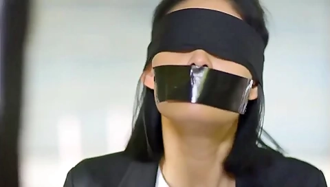 Malay Beauty Denise Tan Tape Gagged + Blindfolded