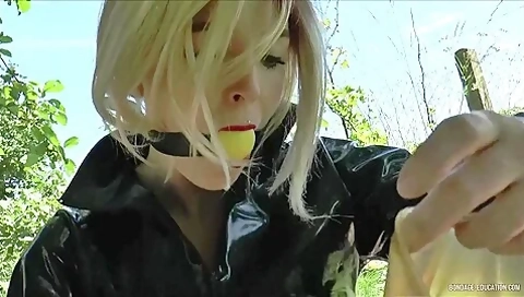 Self Bondage Outdoors