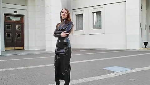 Black Latex Dress