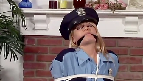 Fm Blonde Cop Chairtied