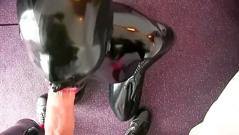 Latex Doll Blowjob Cocksucker