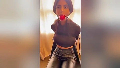 Ball Gagged And Tied Up Brazil Girl