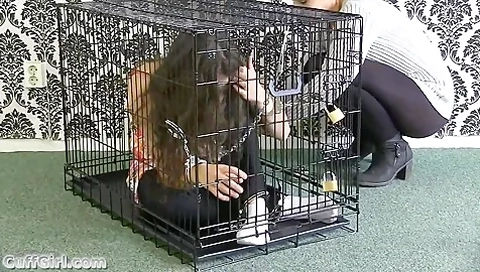 Caged And Cuffed - Lezdom