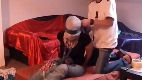 Scarf Gagged Bondage Full