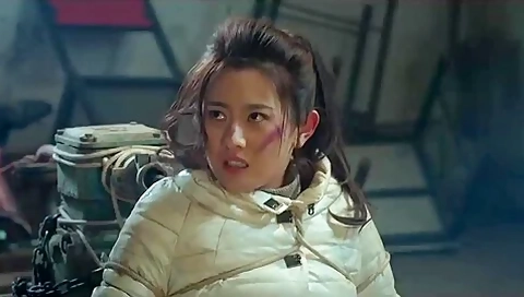Policewoman Tied Up With