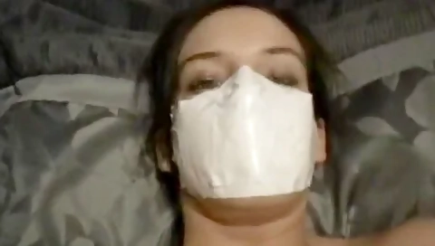 Breath Play Gag And Masturbation